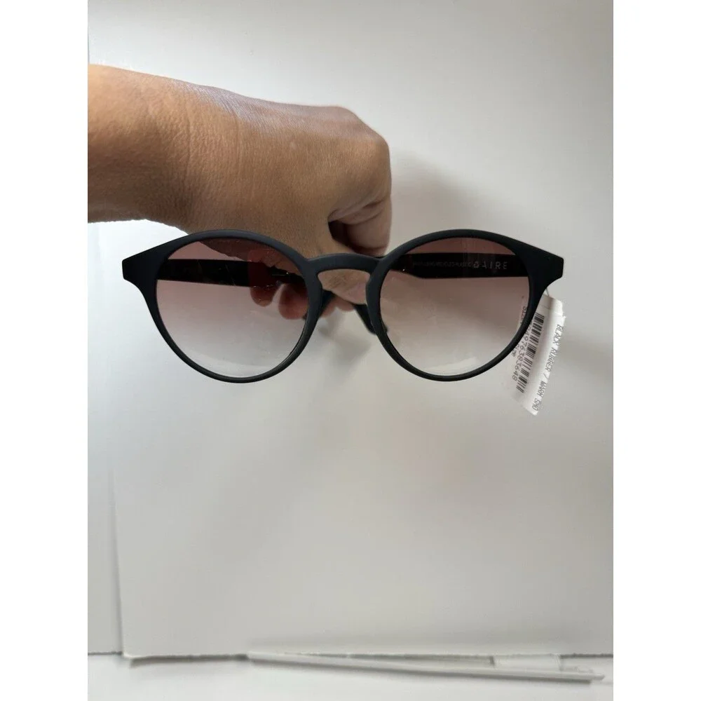 AIRE ATOM Black Rubber Unisex Sunglasses New (Sm Scratch)